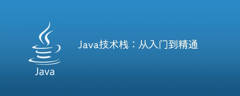 Java 기술 스택: 입문부터 숙련까지