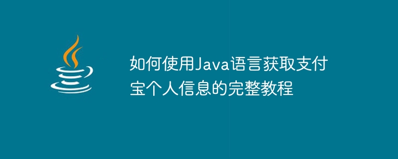 如何使用Java語言獲取支付寶個人資訊的完整教程