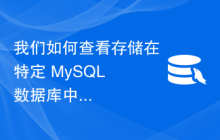 我们如何查看存储在特定 MySQL 数据库中的视图的元数据？