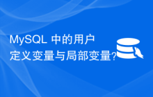 MySQL 中的用户定义变量与局部变量？
