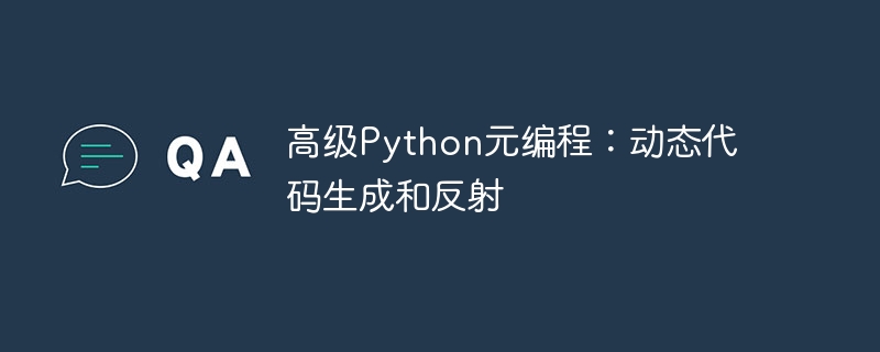 고급 Python 메타프로그래밍: 동적 코드 생성 및 반영