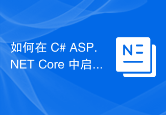 如何在 C# ASP.NET Core 中啟用會話？