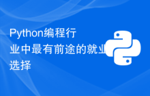 Python编程行业中最有前途的就业选择