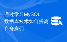通过学习MySQL数据库技术如何提高自身雇佣率？
