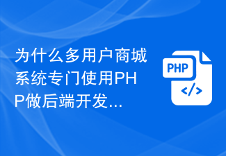 为什么多用户商城系统专门使用PHP做后端开发？