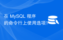 在 MySQL 程序的命令行上使用选项？