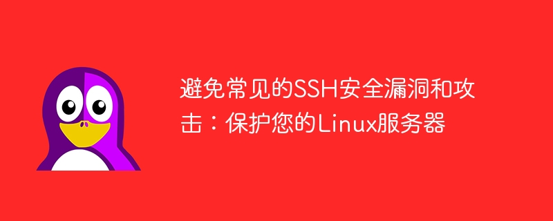 일반적인 SSH 보안 취약점 및 공격 방지: Linux 서버 보호