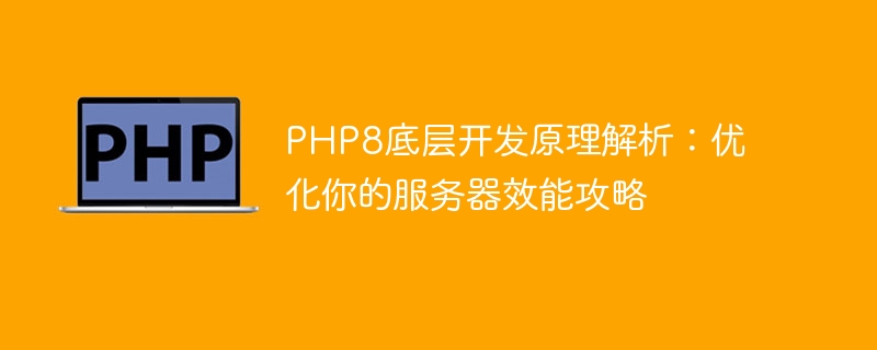 Analisis prinsip pembangunan asas PHP8: Strategi untuk mengoptimumkan prestasi pelayan anda