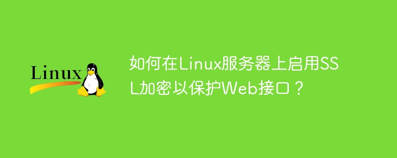 Linux サーバーで SSL 暗号化を有効にして Web インターフェイスを保護するにはどうすればよいですか?