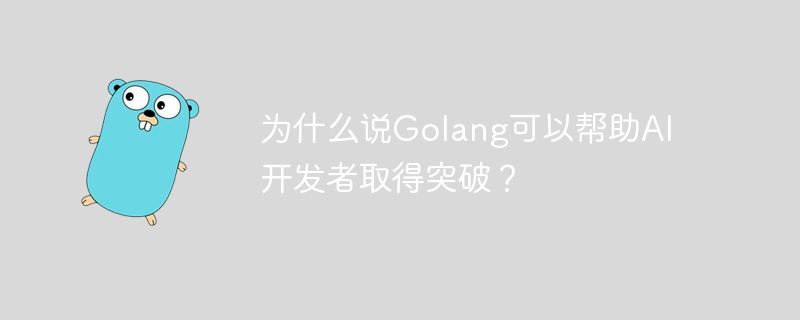 Mengapa Golang boleh membantu pembangun AI mencapai kejayaan?