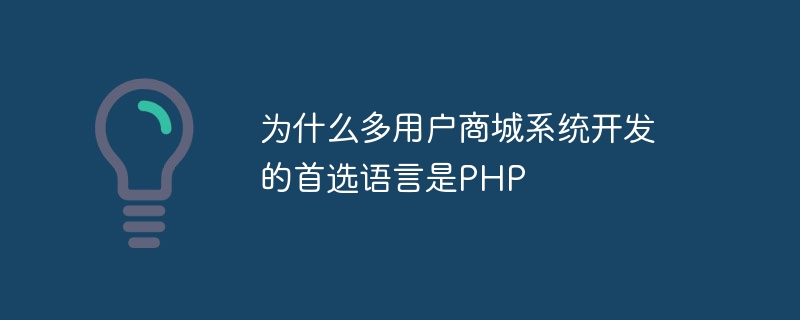 为什么多用户商城系统开发的首选语言是PHP