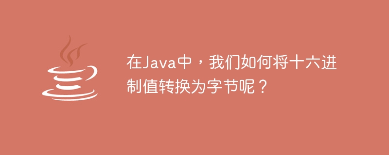 在Java中，我们如何将十六进制值转换为字节呢？