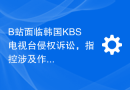 B站面临韩国KBS电视台侵权诉讼，指控涉及作品信息网络传播权纠纷