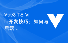Vue3+TS+Vite开发技巧：如何与后端API进行交互