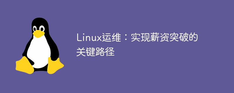 Linux の運用とメンテナンス: 給与の飛躍的な向上を達成するための重要な道筋