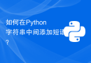 如何在Python字符串中间添加短语？
