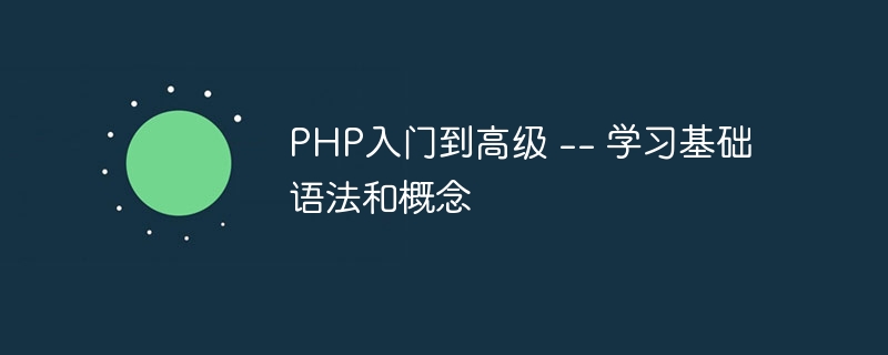 PHP入门到高级 -- 学习基础语法和概念