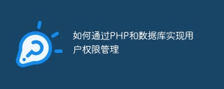 How to implement user rights management through PHP and database