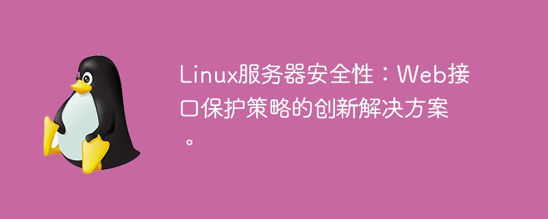 Linux 서버 보안: 웹 인터페이스 보호 전략을 위한 혁신적인 솔루션.