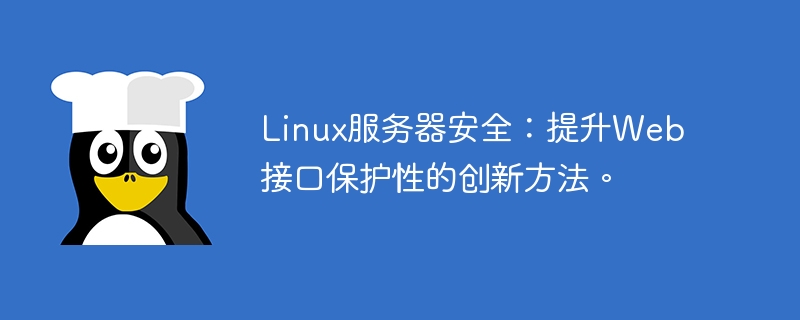 Linux Server Security: An Innovative Way to Improve the Protection of Web Interfaces.