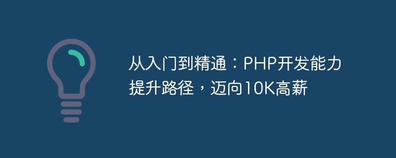 입문부터 숙련까지: PHP 개발 역량을 향상하고 10,000의 높은 연봉을 향해 나아가는 길