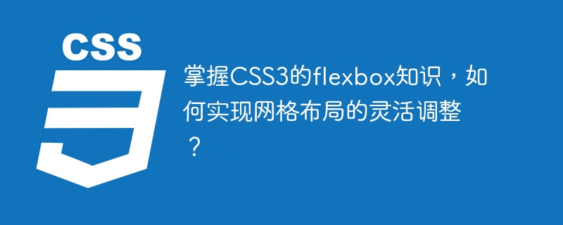 Maîtrisant la connaissance de CSS3 flexbox, comment obtenir un ajustement flexible de la disposition de la grille ?