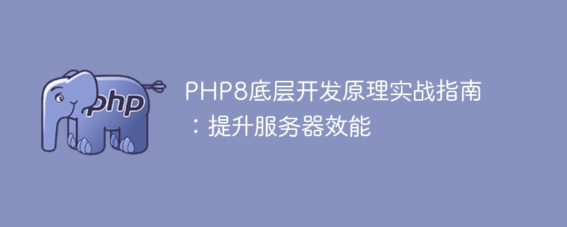 Ein praktischer Leitfaden zu den zugrunde liegenden Entwicklungsprinzipien von PHP8: Verbesserung der Serverleistung