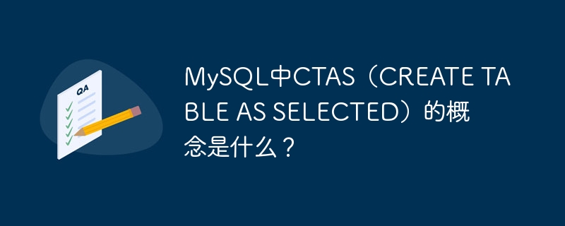 MySQL中CTAS（CREATE TABLE AS SELECTED）的概念是什么？