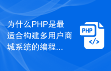 為什么PHP是最適合構(gòu)建多用戶商城系統(tǒng)的編程語(yǔ)言？