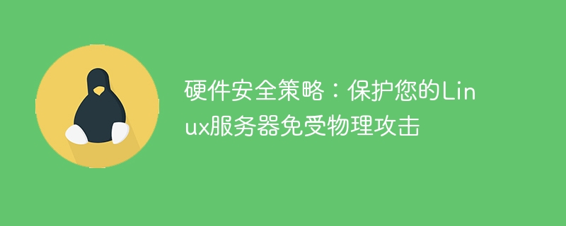 硬體安全策略：保護您的Linux伺服器免受實體攻擊