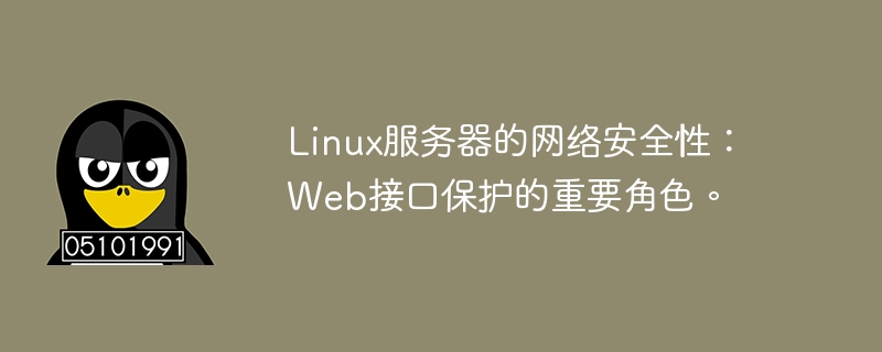 Linux サーバーのネットワーク セキュリティ: Web インターフェイス保護の重要な役割。