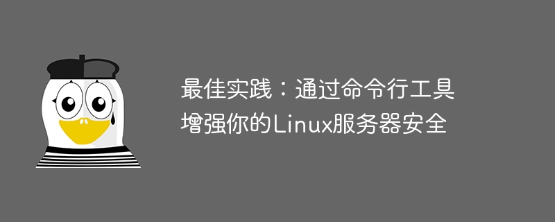 모범 사례: 명령줄 도구를 사용하여 Linux 서버 보안 강화