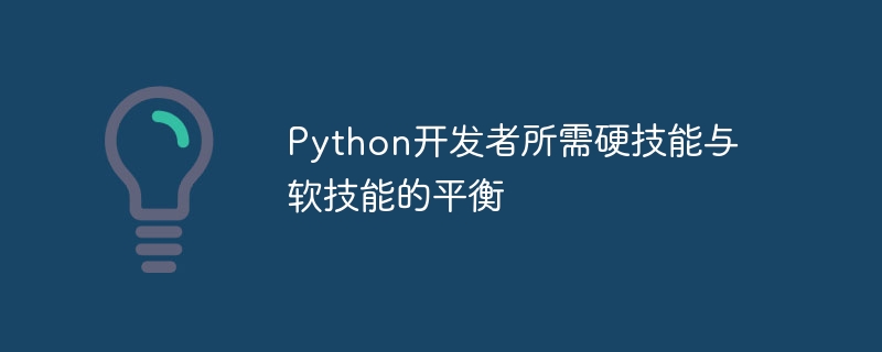 Python開發者所需硬技能與軟技能的平衡