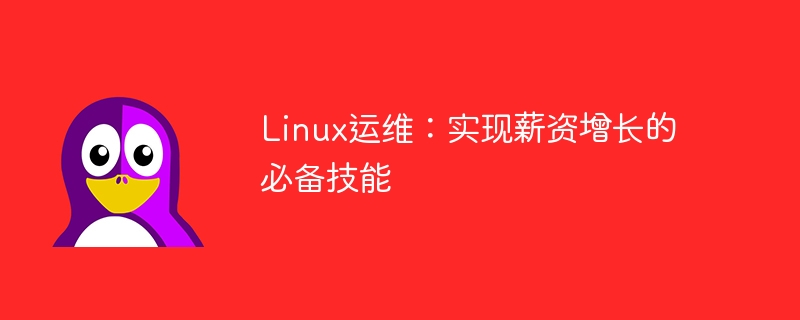 Linux 운영 및 유지 관리: 급여 인상을 달성하기 위한 필수 기술