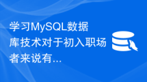 学习MySQL数据库技术对于初入职场者来说有多重要？
