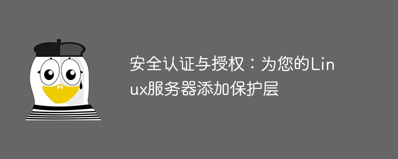 보안 인증 및 권한 부여: Linux 서버에 보호 계층 추가