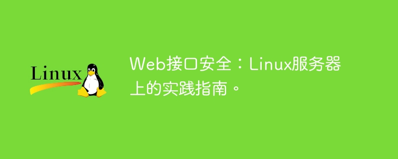 Sécurité de linterface Web : un guide pratique sur les serveurs Linux.