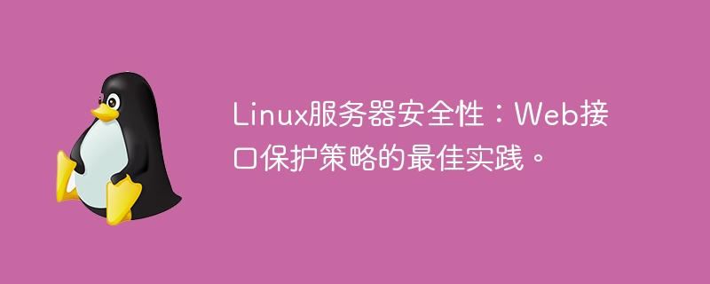 Linux 서버 보안: 웹 인터페이스 보호 전략에 대한 모범 사례.