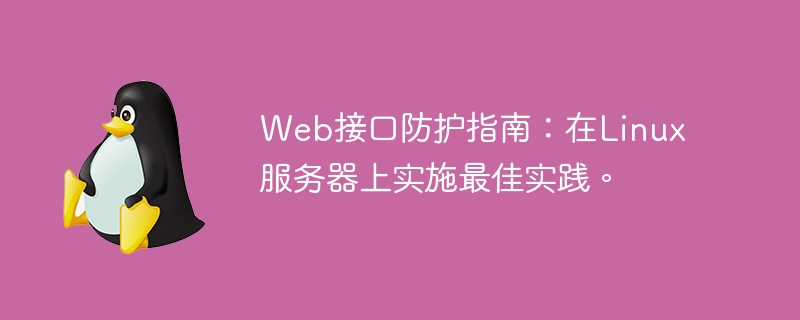 Panduan untuk melindungi antara muka web: Melaksanakan amalan terbaik pada pelayan Linux.