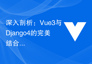 徹底した分析: Vue3 と Django4 の完璧な組み合わせ