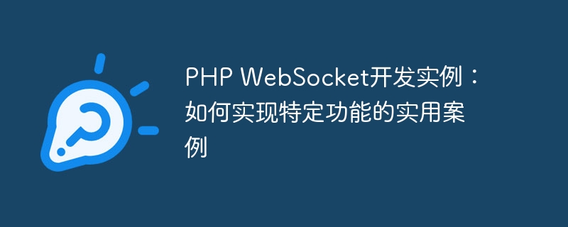 PHP WebSocket开发实例：如何实现特定功能的实用案例