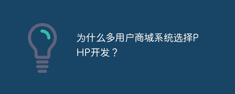 为什么多用户商城系统选择PHP开发？