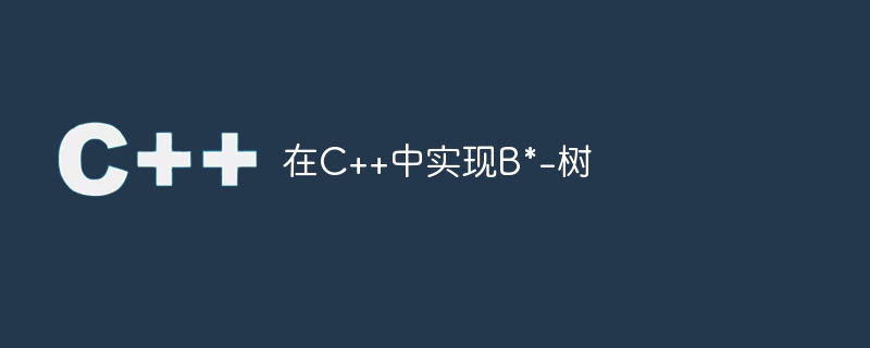 C++ での B* ツリーの実装