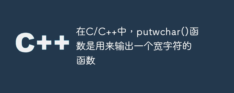 在c/c++中，putwchar()函数是用来输出一个宽字符的函数