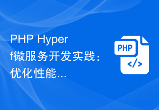 PHP Hyperf Microservice-Entwicklungspraxis: Optimierung von Leistung und Wartbarkeit-PHP-Tutorial-php.cn