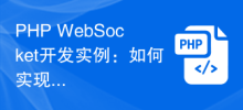 PHP WebSocket 開発例: 特定の機能の実装方法のデモンストレーション