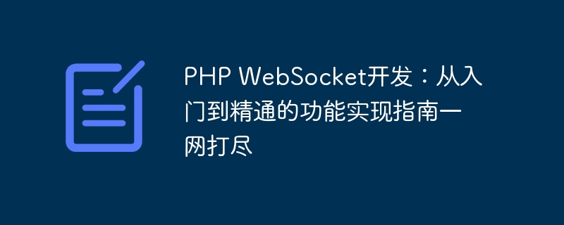 PHP WebSocket开发：从入门到精通的功能实现指南一网打尽