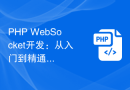 PHP WebSocket开发：从入门到精通的功能实现指南一网打尽