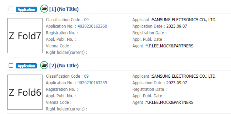 三星电子提前申请"Galaxy Z Fold6"和"Galaxy Z Fold7"商标