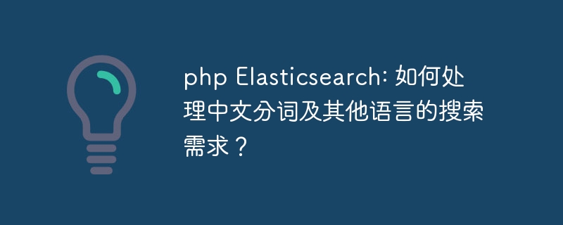 php Elasticsearch: 如何处理中文分词及其他语言的搜索需求？